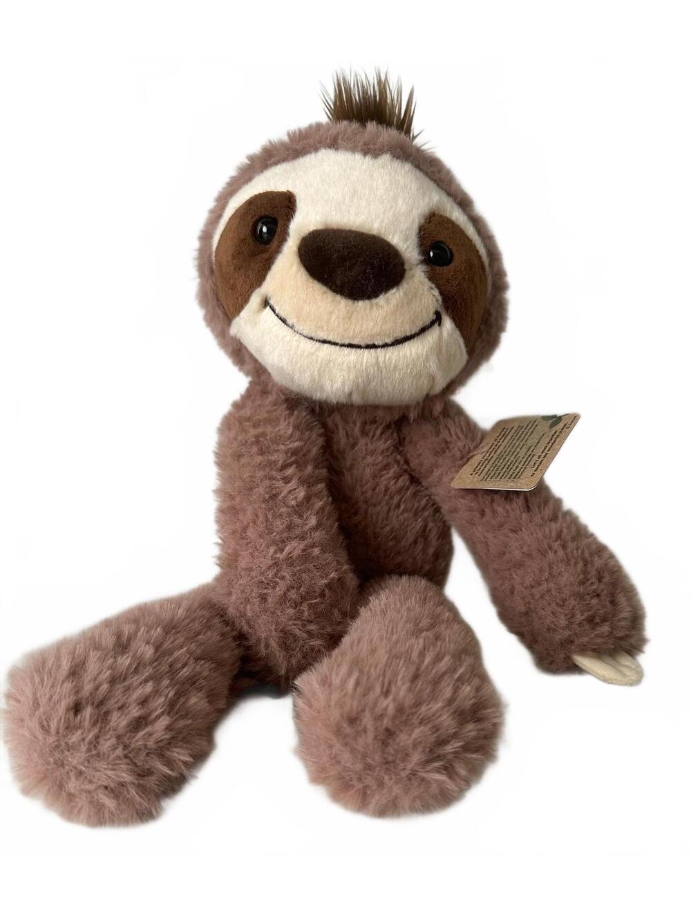 Aurora Sloth Plush Stuffed Animal Brown Soft Toy Eco Friendly 12” New w/ Tags
